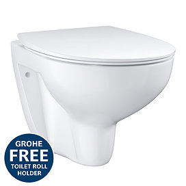 Grohe Bau Rimless Wall Hung Toilet with Slim Soft Close Seat