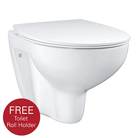 Grohe Bau Rimless Wall Hung Toilet with Slim Soft Close Seat