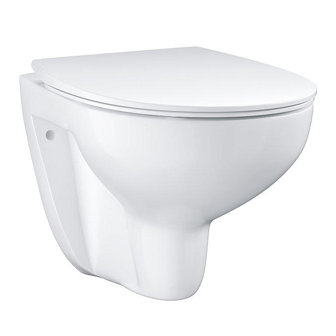 Grohe Bau Rimless Wall Hung Toilet with Slim Soft Close Seat - 39899000 Large Image