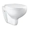 Grohe Bau Rimless Wall Hung Toilet with Soft Close Seat  In Bathroom Large Image