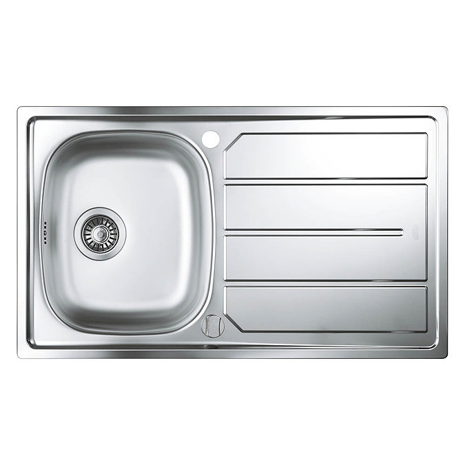 Grohe Bau Stainless Steel Kitchen Sink & Tap Bundle - 31562SD0 Standard Large Image