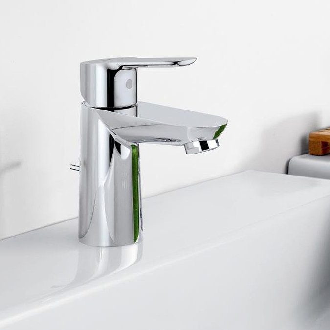 Grohe BauEdge Mono Basin Mixer with Pop-up Waste - 23356000  Profile Large Image
