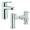 Grohe BauEdge Tap Package (Bath + Basin Tap) Large Image