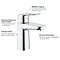 Grohe BauLoop S-Size Mono Basin Mixer with Pop-up Waste - 23335000  Profile Large Image