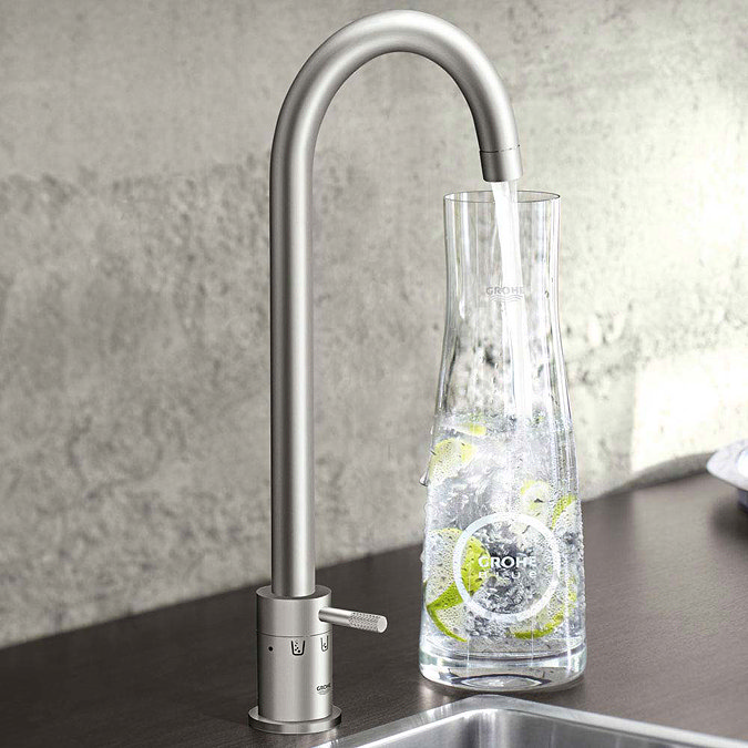 Grohe Blue Chilled & Sparkling Starter Kit with Minta Tap - SuperSteel - 31302DC1 Profile Large Image