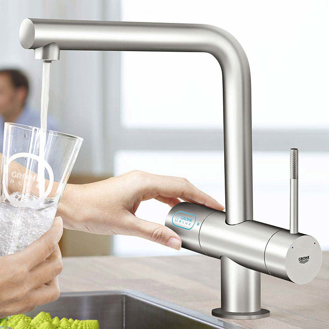 Grohe Blue Chilled & Sparkling Starter Kit with Minta Tap - SuperSteel - 31347DC2  Profile Large Image