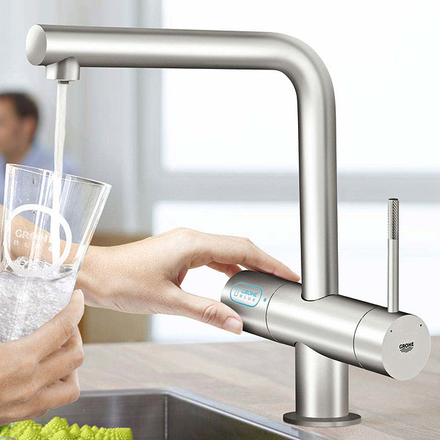 Grohe Blue Chilled & Sparkling Starter Kit with Minta Tap SuperSteel