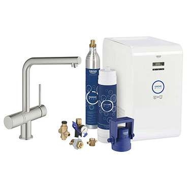 Grohe Blue Chilled & Sparkling Starter Kit with Minta Tap - SuperSteel - 31347DC2  Profile Large Image