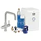 Grohe Blue Chilled & Sparkling Starter Kit with U-Spout Tap - SuperSteel - 31324DC1 Large Image