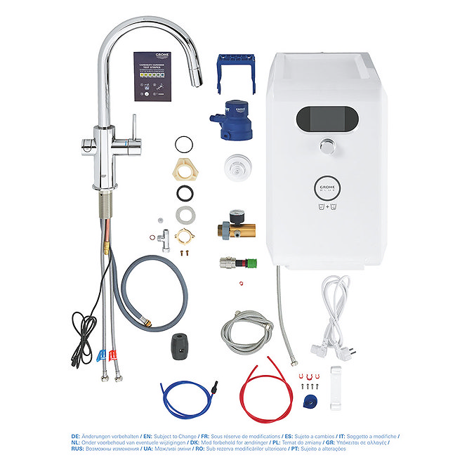 Grohe Blue Professional Duo Starter Kit C-Spout with Pull-Out Spray - Chrome - 31325002  Profile Lar