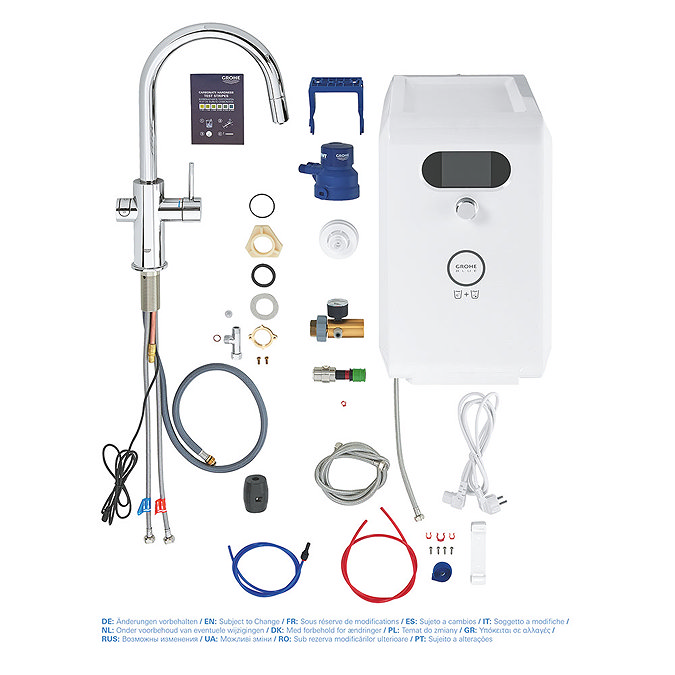 Grohe Blue Professional Duo Starter Kit C-Spout with Pull-Out Spray - Chrome - 31325002 Profile Lar