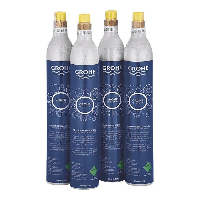 Grohe Blue Starter Kit 425g CO2 Bottles (4 pieces) - 40422000 Large Image