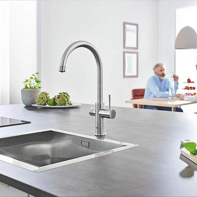 Grohe C-Spout Blue Home Duo Starter Kit - Stainless Steel - 31455DC0  additional Large Image