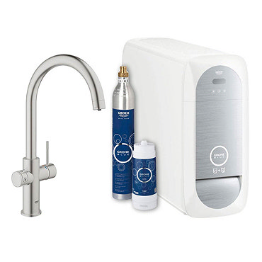 Grohe C-Spout Blue Home Duo Starter Kit - Stainless Steel - 31455DC0  Profile Large Image