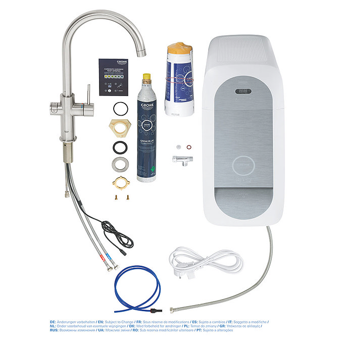 Grohe C-Spout Blue Home Duo Starter Kit - Stainless Steel - 31455DC1 Feature Large Image