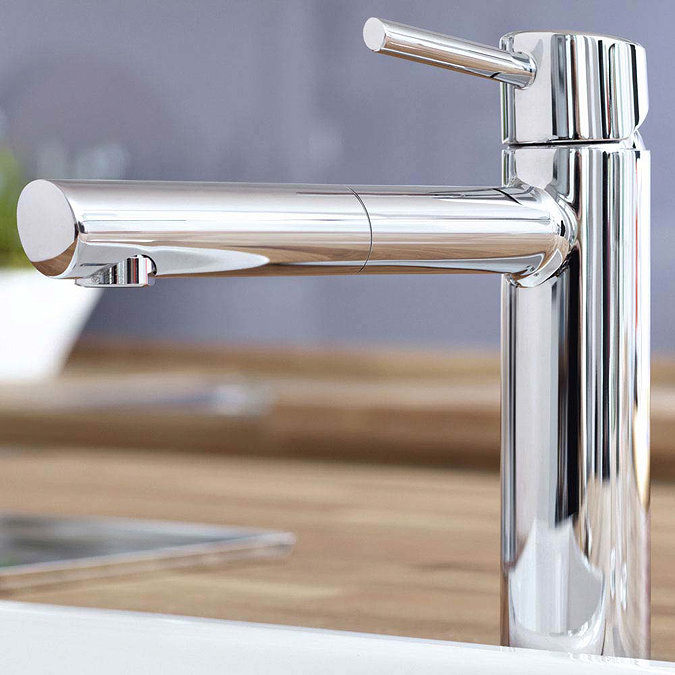 Grohe Concetto Kitchen Sink Mixer with Pull Out Spray - Chrome - 31129001  Profile Large Image