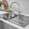 Grohe Concetto Kitchen Sink Mixer with Pull Out Spray - Chrome - 32663001  Standard Large Image