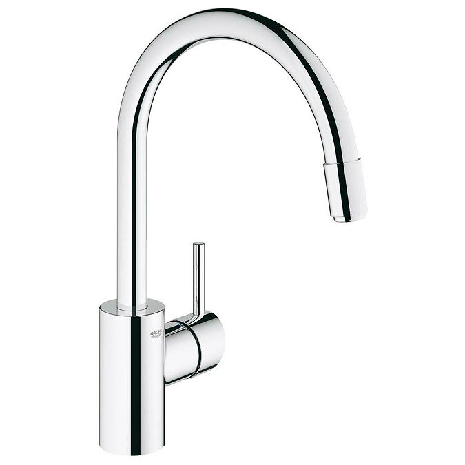 Grohe Concetto Kitchen Sink Mixer with Pull Out Spray - Chrome - 32663001 Large Image