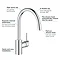 Grohe Concetto Kitchen Sink Mixer with Pull Out Spray - Chrome - 32663003  Profile Large Image