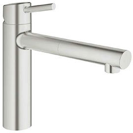 Grohe Concetto Kitchen Sink Mixer with Pull Out Spray - SuperSteel - 31129DC1 Medium Image