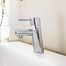 Grohe Concetto Mono Basin Mixer with Pop-up Waste - 32204001 Profile Large Image