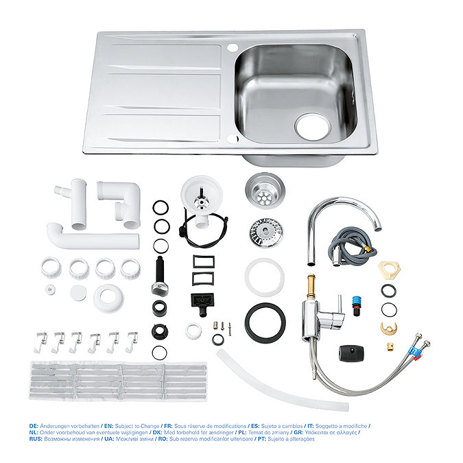 Grohe Concetto Stainless Steel Kitchen Sink & Tap Bundle - 31570SD0 Newest Large Image