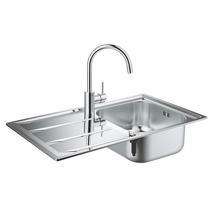 Grohe Concetto Stainless Steel Kitchen Sink & Tap Bundle - 31570SD0 Large Image