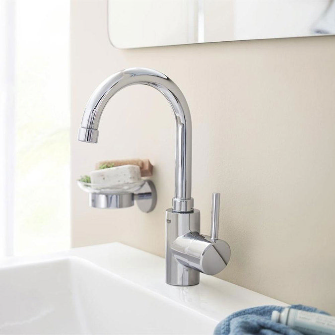 Grohe Concetto Swivel Spout Basin Mixer with Pop-up Waste - 32629001 Profile Large Image