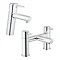 Grohe Concetto Tap Package (Bath + Basin Tap) Large Image