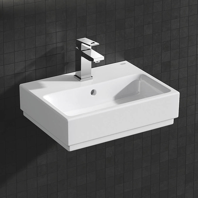 Grohe Cube Ceramic 450mm 1TH Wall Hung Basin - 3948300H  Profile Large Image