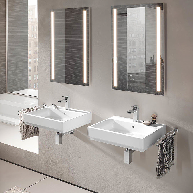 Grohe Cube Ceramic 600mm 1TH Wall Hung Basin - 3947300H  Feature Large Image