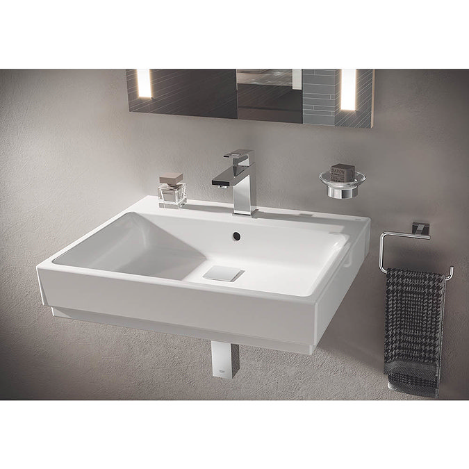 Grohe Cube Ceramic 600mm 1TH Wall Hung Basin - 3947300H  Standard Large Image