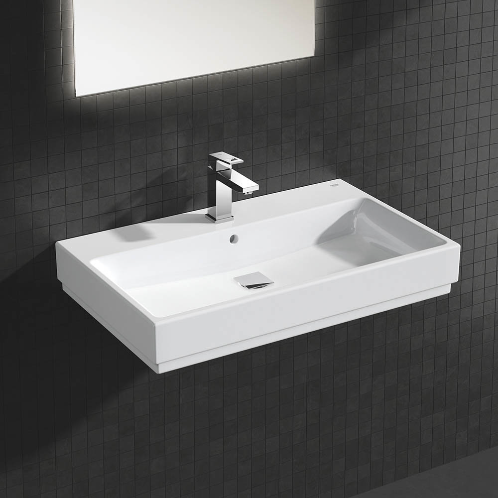 Grohe Cube Ceramic 800mm 1TH Wall Hung Basin - 3946900H  Profile Large Image