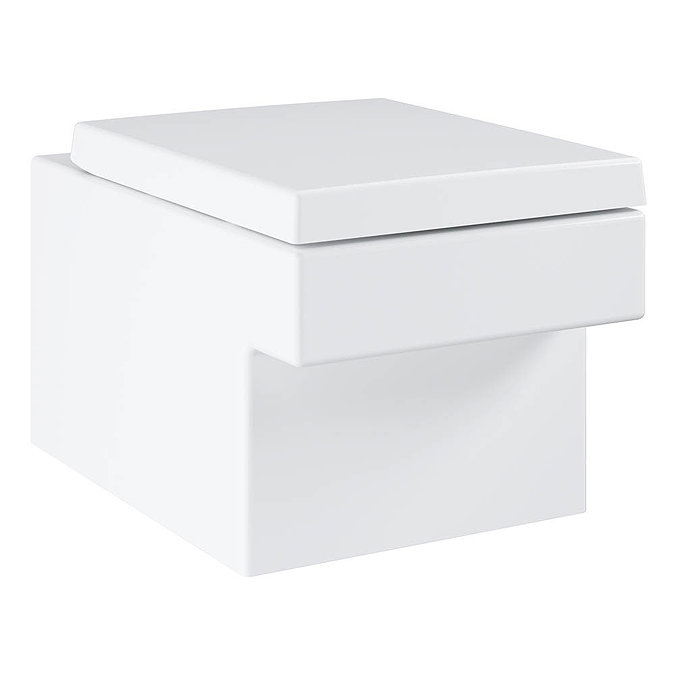 Grohe Cube Ceramic Rimless Wall Hung Toilet with Soft Close Seat  Newest Large Image