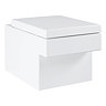Grohe Cube Ceramic Rimless Wall Hung Toilet with Soft Close Seat  Newest Large Image