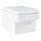 Grohe Cube Ceramic Rimless Wall Hung Toilet with Soft Close Seat  Newest Large Image