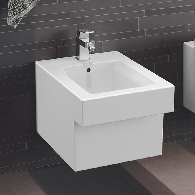 Grohe Cube Wall Hung Bidet Package (Tap + Waste Included) Large Image
