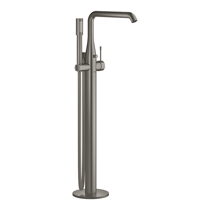 Grohe Essence Floor Mounted Bath Shower Mixer with Handset - Brushed Anthracite