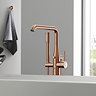 Grohe Essence Floor Mounted Bath Shower Mixer with Handset - Brushed Bronze