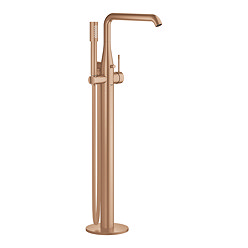 Grohe Essence Floor Mounted Bath Shower Mixer with Handset - Brushed Bronze