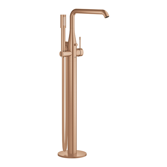 Grohe Essence Floor Mounted Bath Shower Mixer with Handset - Brushed Bronze