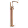 Grohe Essence Floor Mounted Bath Shower Mixer with Handset - Brushed Bronze