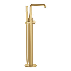 Grohe Essence Floor Mounted Bath Shower Mixer with Handset - Brushed Gold