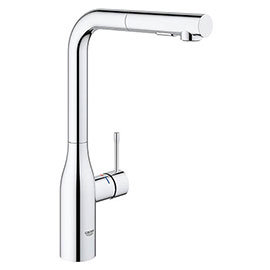 Grohe Essence Kitchen Sink Mixer with Pull Out Spray - Chrome - 30270000 Medium Image