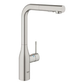 Grohe Essence Kitchen Sink Mixer with Pull Out Spray - SuperSteel - 30270DC0 Medium Image