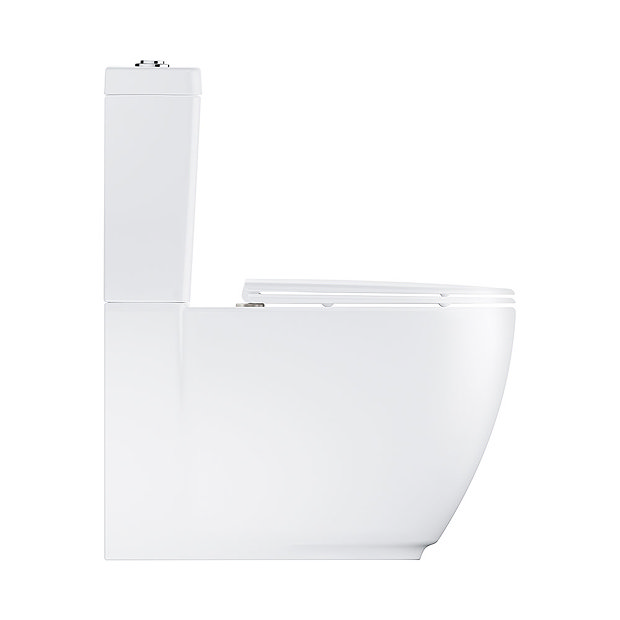 Grohe Essence Rimless Close Coupled Toilet with Soft Close Seat (Bottom Inlet)  In Bathroom Large Im