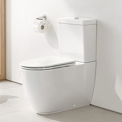 Grohe Essence Rimless Close Coupled Toilet with Soft Close Seat (Bottom Inlet)