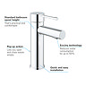 Grohe Essence S-Size Mono Basin Mixer with Pop-up Waste - 32898001  Feature Large Image