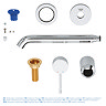 Grohe Essence Wall Mounted 2 Hole Basin Mixer L-Size - Chrome - 19967001  In Bathroom Large Image
