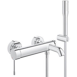Grohe Essence Wall Mounted Bath Shower Mixer and Kit - 33628001 Medium Image